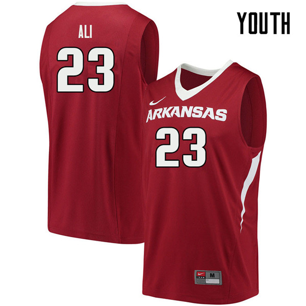 Youth #23 Ibrahim Ali Arkansas Razorbacks College Basketball Jerseys Sale-Cardinal